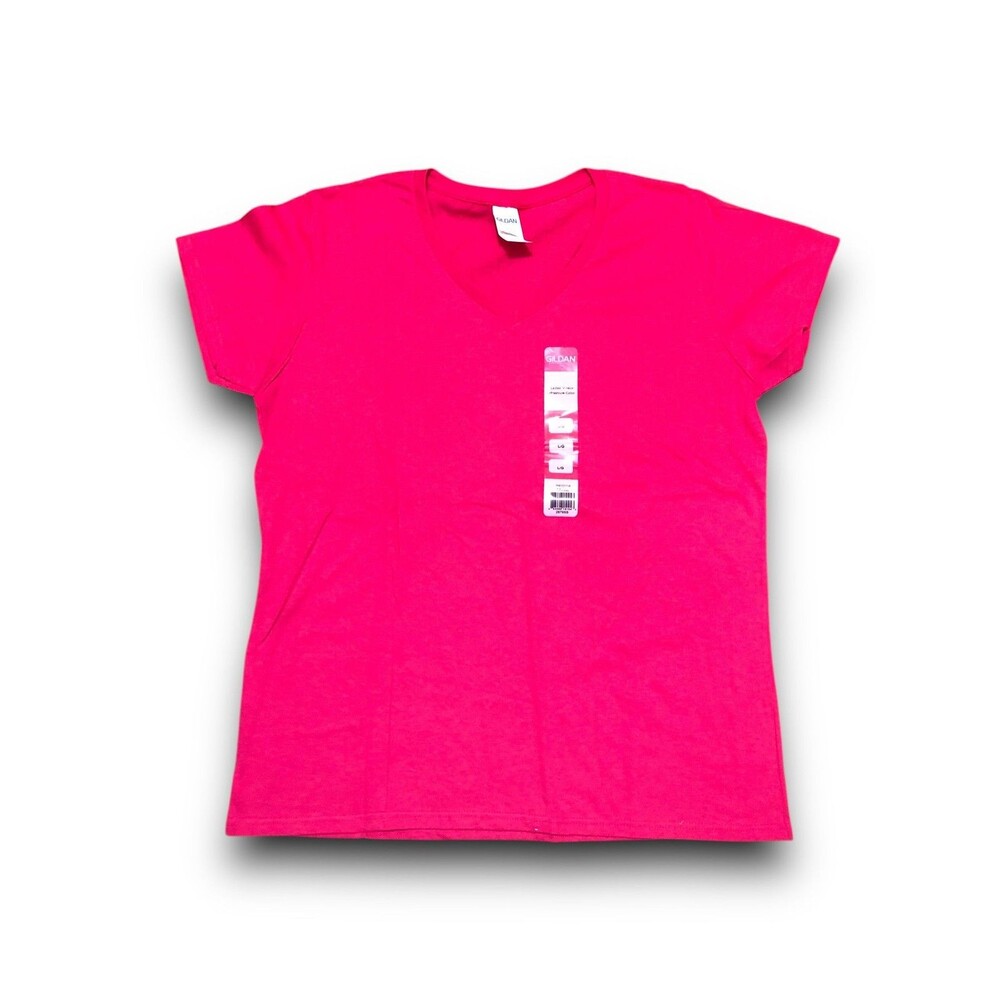 Gildan Heavy Cotton Women's V-Neck T-Shirt - Large